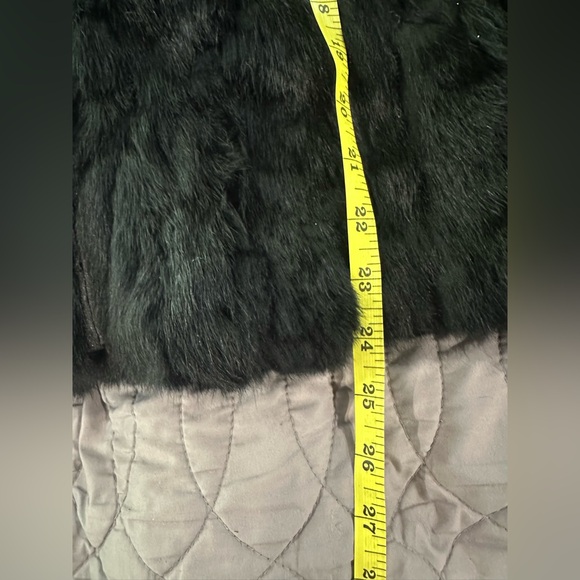 Real Fur Vest Black Rabbit Winter Women S XS - Picture 6 of 10